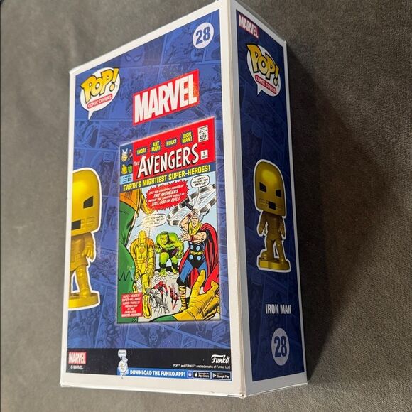 Funko Pop! Comic Covers Marvel Iron Man Gold Helmet Vinyl Collectible in Case - Picture 4 of 10